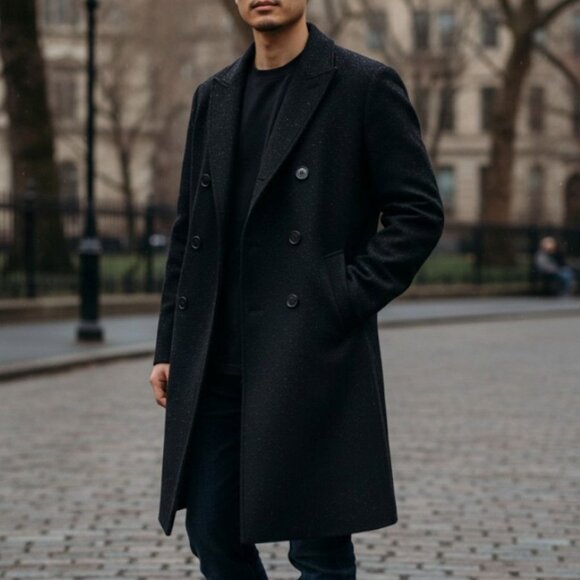 Jean Paul Gaultier Homme JPG Black Trench Coat Jacket Men’s Size 50 L XL - Picture 2 of 14